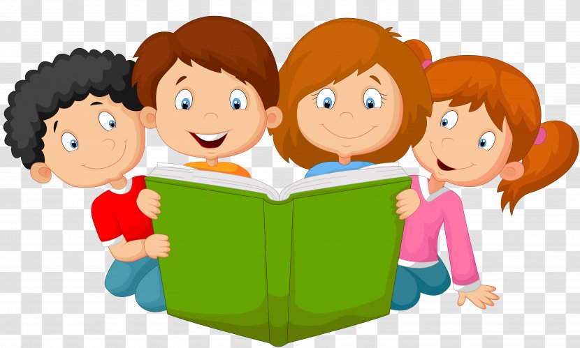 Book Reading Child - Cartoon Transparent PNG
