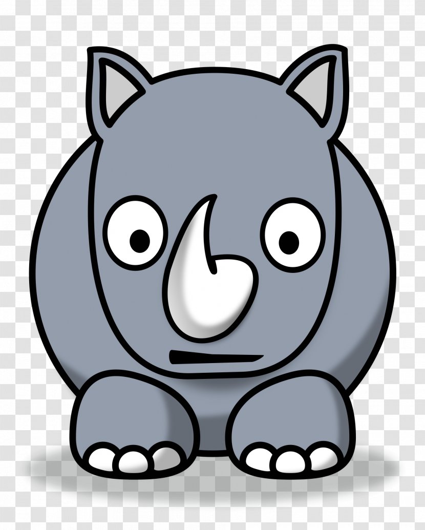 Rhinoceros Hippopotamus Drawing Clip Art - Artwork Transparent PNG