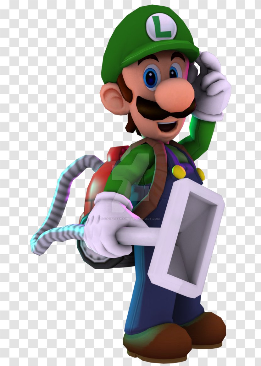 Luigi's Mansion Mario Bros. Nintendo 3DS - Autodesk 3ds Max - Luigi Transparent PNG
