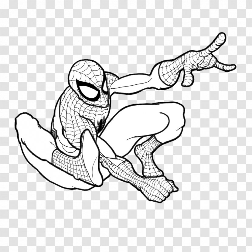 Spider-Man Drawing Deadpool Coloring Book - Heart - Spider-man Transparent PNG
