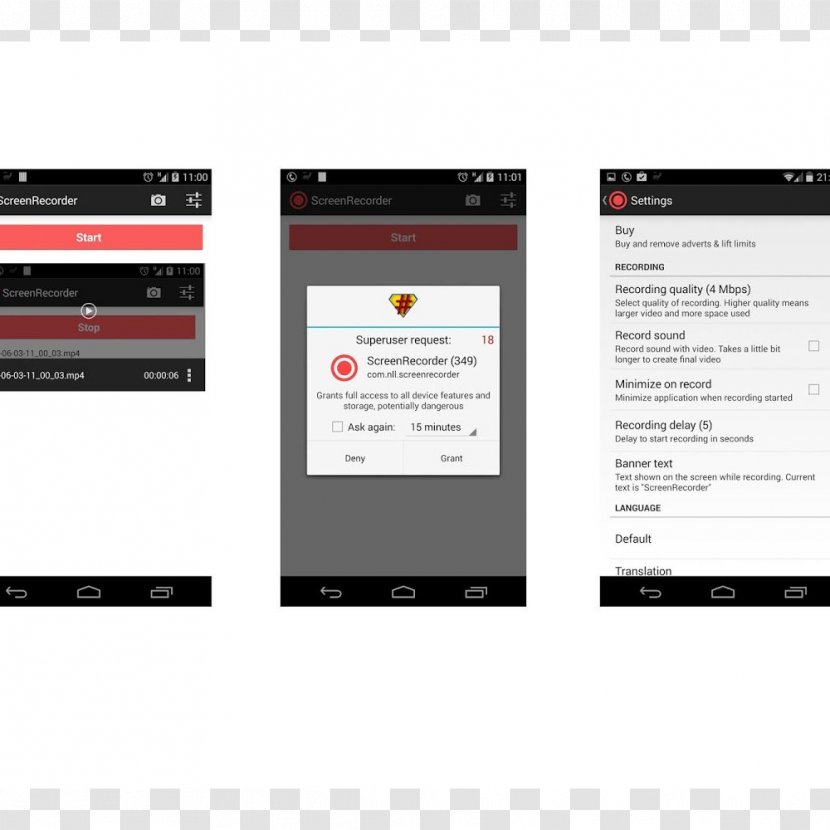 Screenshot Screencast Android KitKat - Multimedia - Video Recorder Transparent PNG