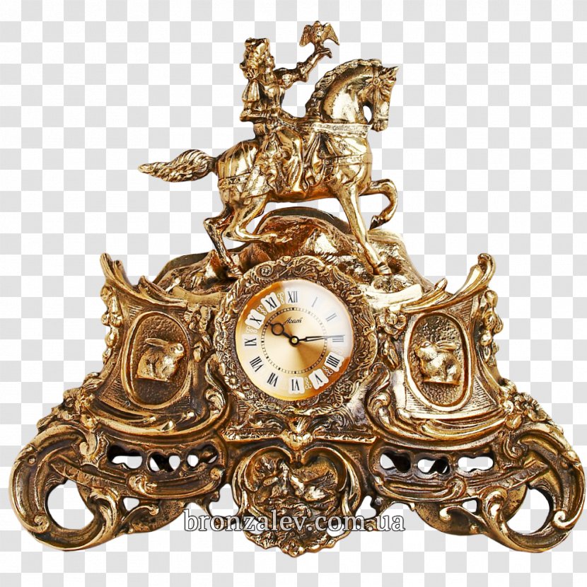 Floor & Grandfather Clocks Bronze Fireplace Kiev - Clock - Brass Transparent PNG