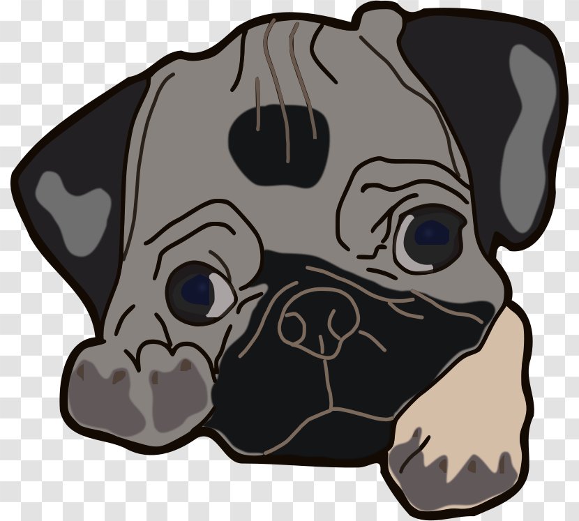 Pug Bulldog Yorkshire Terrier Puppy Clip Art - Carnivoran Transparent PNG