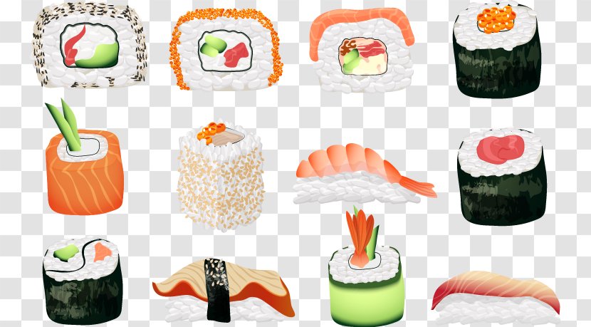 Sushi Japanese Cuisine Sashimi Seafood Asian - Category Transparent PNG