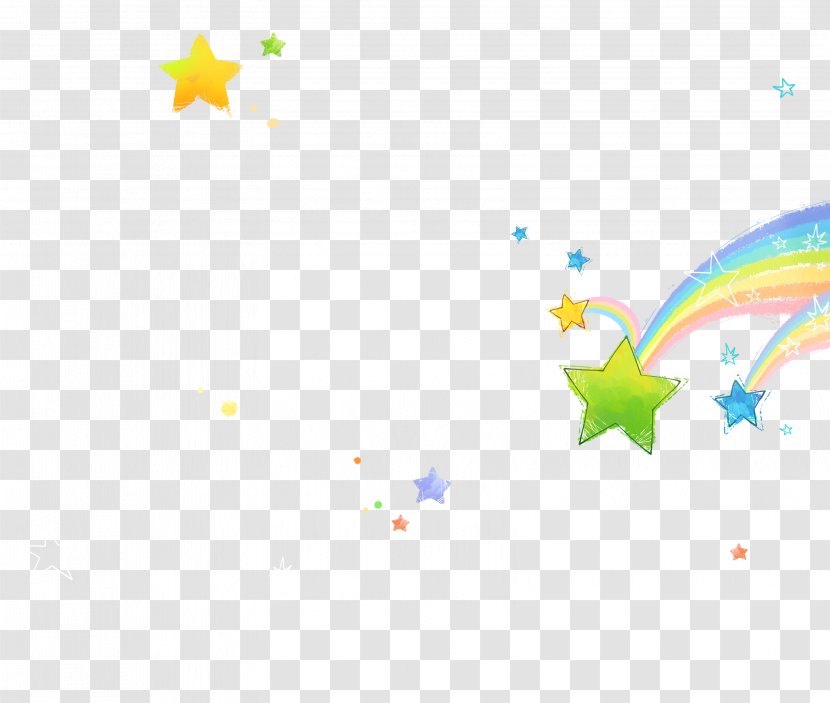 Download - Symmetry - Rainbow Stars Transparent PNG