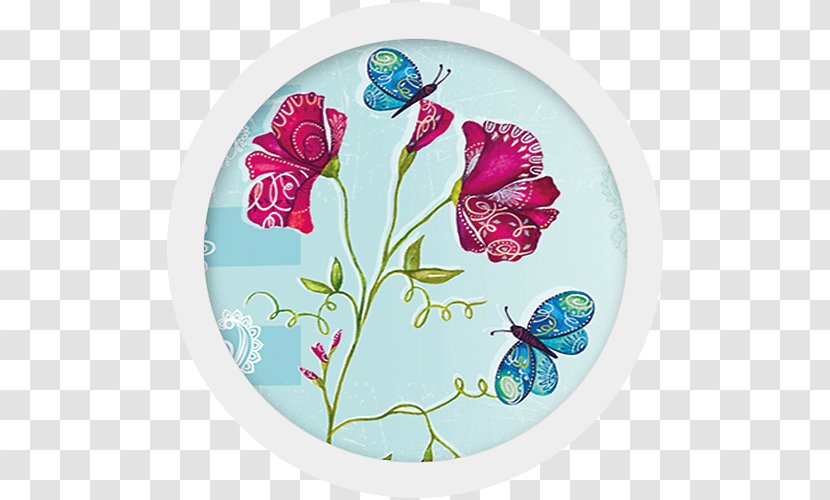 Butterfly Flower Insect Floral Design Pollinator - Dishware - Lively Transparent PNG