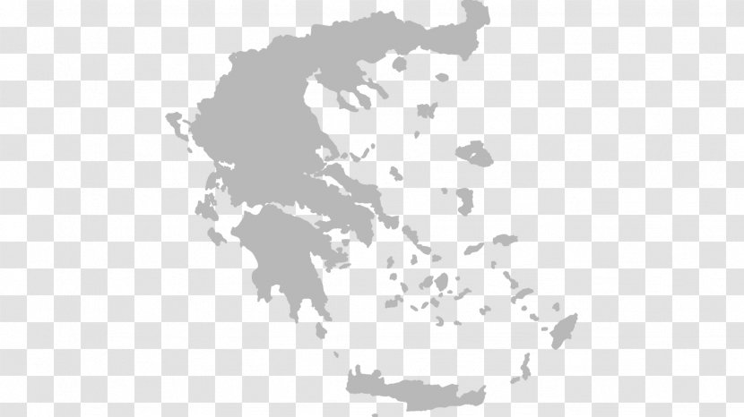 Greece Map Vector Graphics Clip Art Illustration - Monochrome Transparent PNG