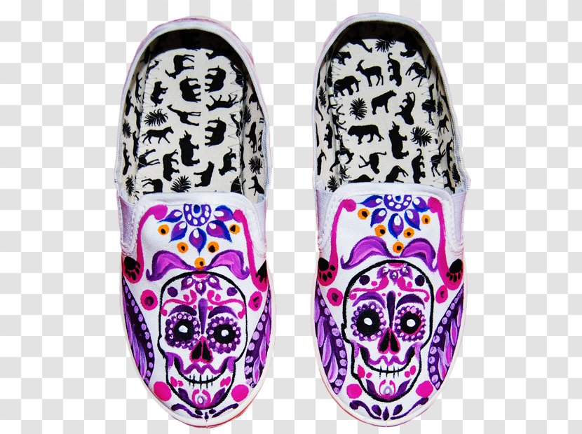 Skull Espadrille Art Footwear Shoe - Cotton Transparent PNG