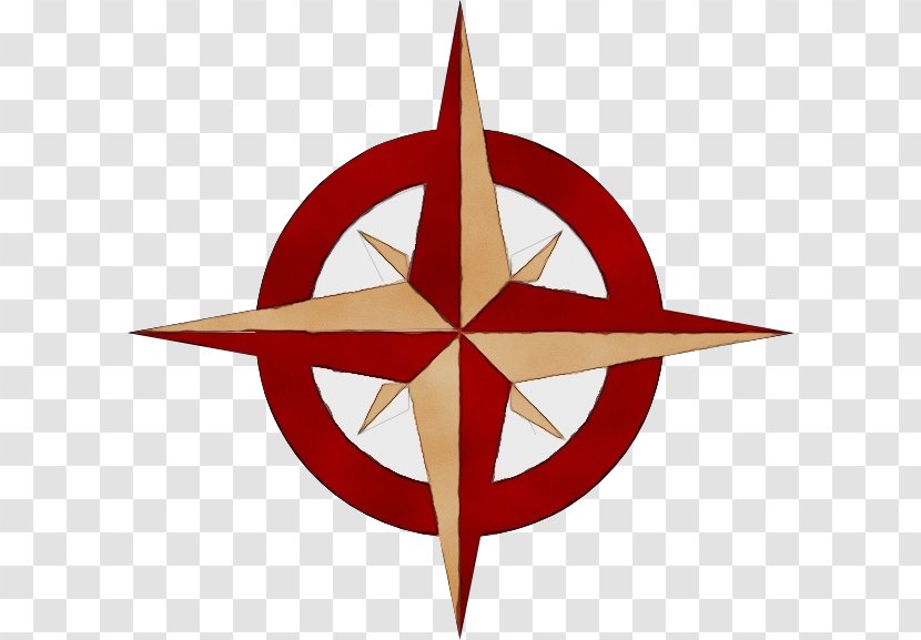 Watercolor Rose - Compass - Emblem Symmetry Transparent PNG