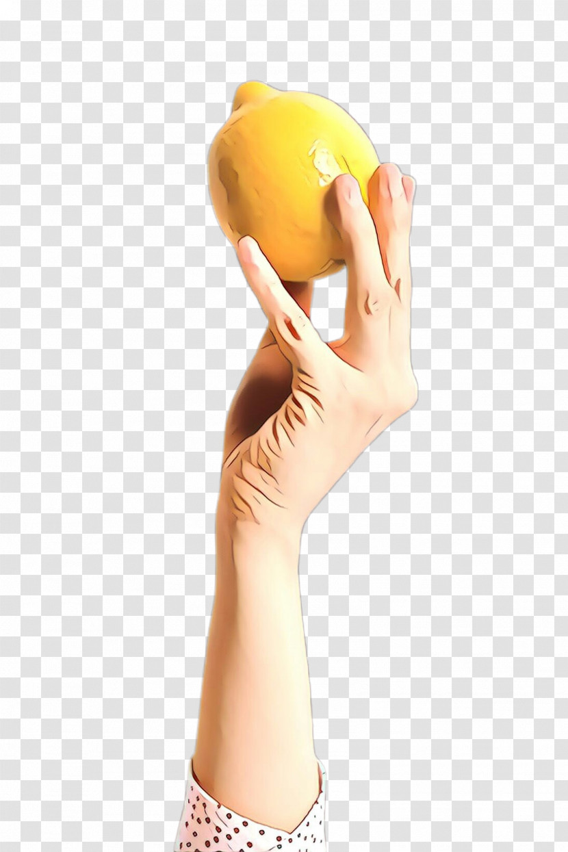 Yellow Arm Hand Finger Joint Transparent PNG