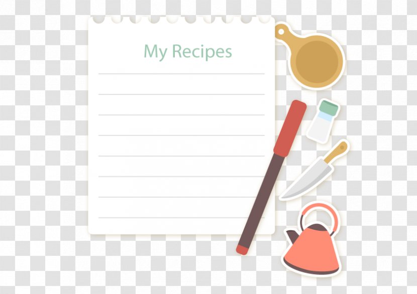 Recipe Vecteur - Brand - Notebook Kettle Kitchen Knife Transparent PNG