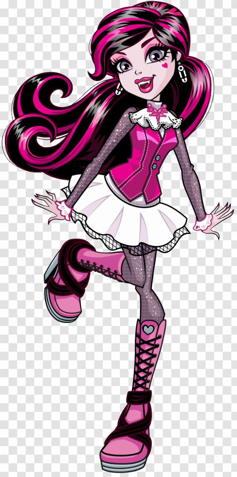 Frankie Stein Monster High Doll Ever After - Watercolor Transparent PNG