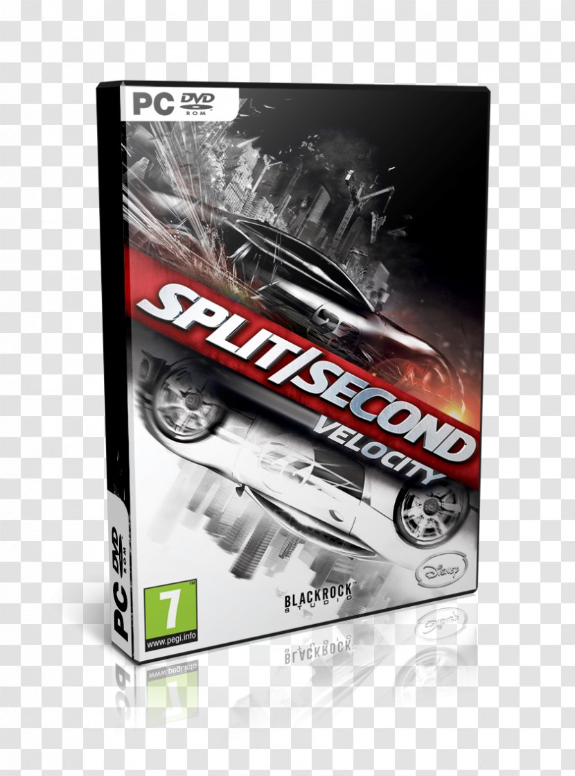 Split/Second PlayStation 3 Xbox 360 Racing Video Game - Split Box Transparent PNG