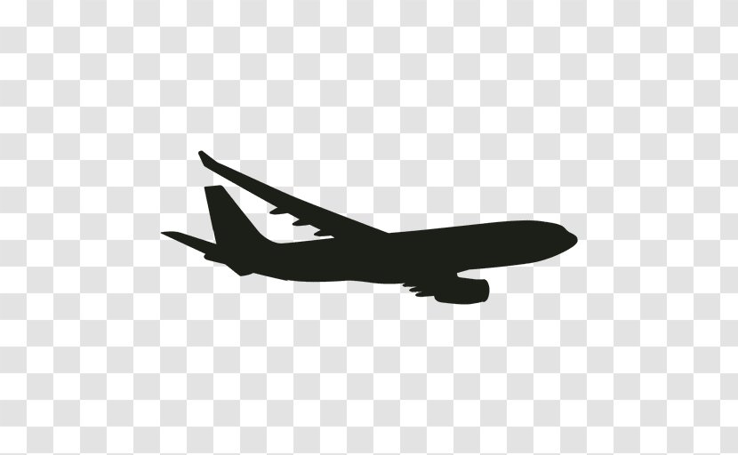 Airplane Wing Silhouette Flight Aircraft - Vector Transparent PNG