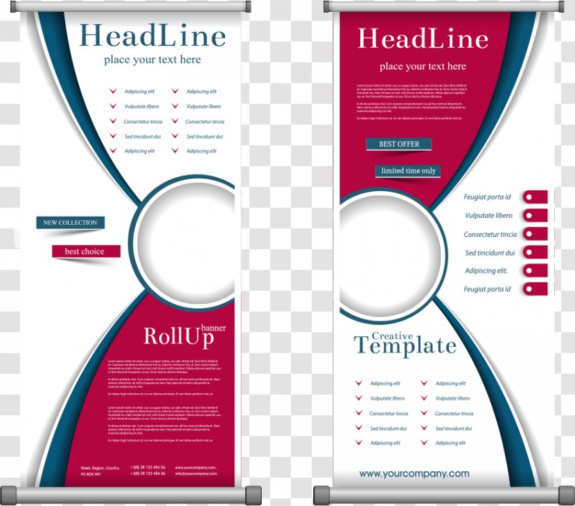 Graphic Design Poster - Product - Vector Fashion Roll Up Panels Transparent PNG