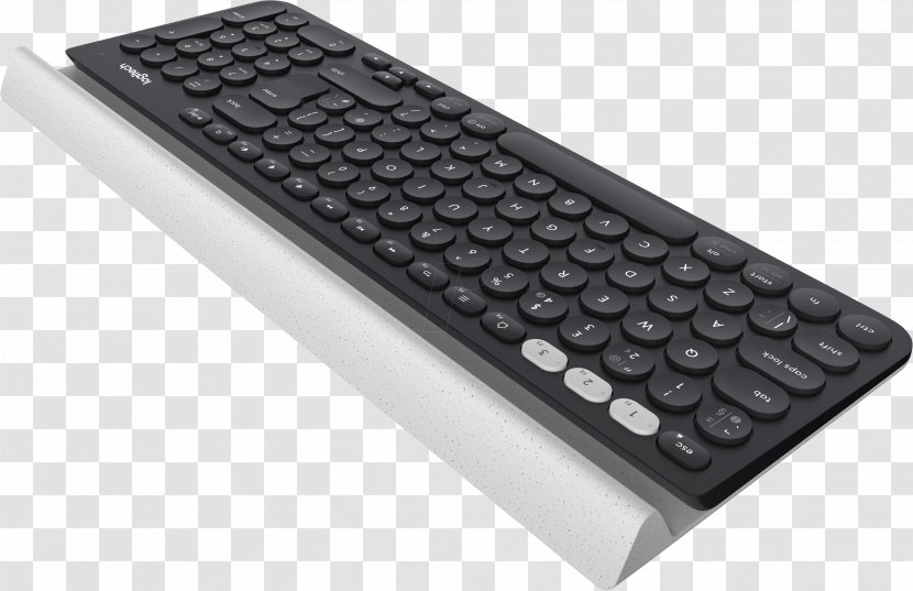 Computer Keyboard Logitech K780 Multi-Device Multi Device Wireless Tablet Computers - Hardware - Black And White Transparent PNG