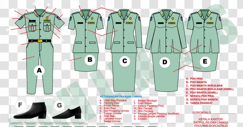 Outerwear Uniform Municipal Police Clothing Dinas Daerah - Cartoon - Suit Transparent PNG