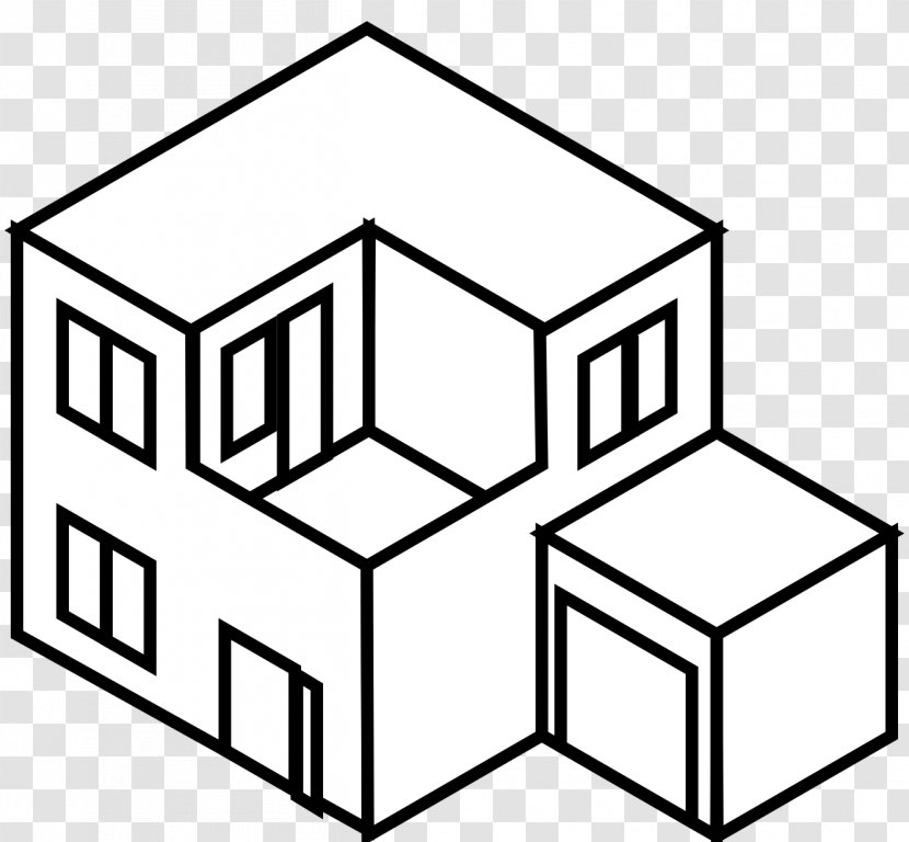 Line Art Drawing House Clip - Rectangle - White Vector Transparent PNG