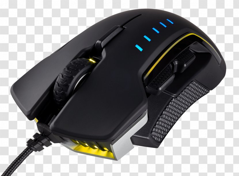 Computer Mouse Corsair GLAIVE RGB Video Game Dots Per Inch Color Model - Input Device Transparent PNG