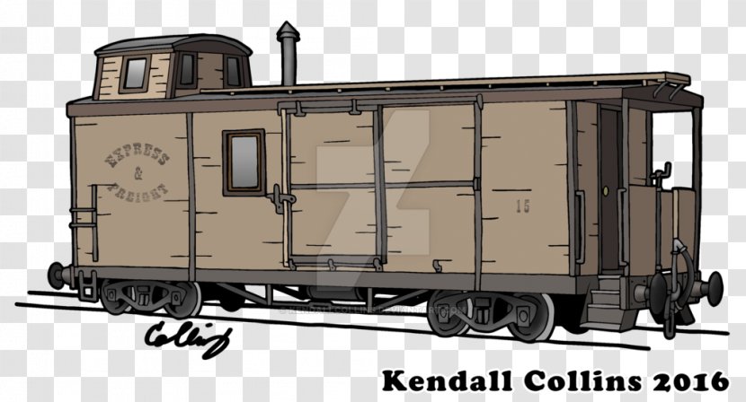 Goods Wagon Passenger Car Train Railroad - Caboose Transparent PNG