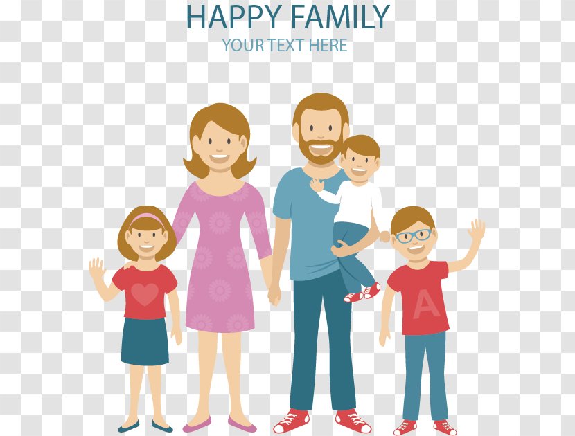 Family Cartoon Child Illustration - Tree - Happy Transparent PNG
