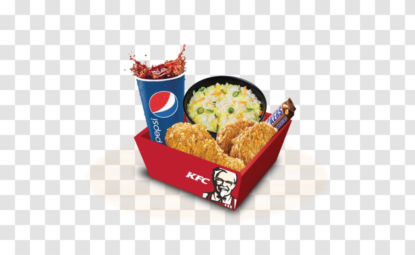 KFC Fast Food Crispy Fried Chicken Hamburger Buffalo Wing - Side Dish - Rice Box Transparent PNG