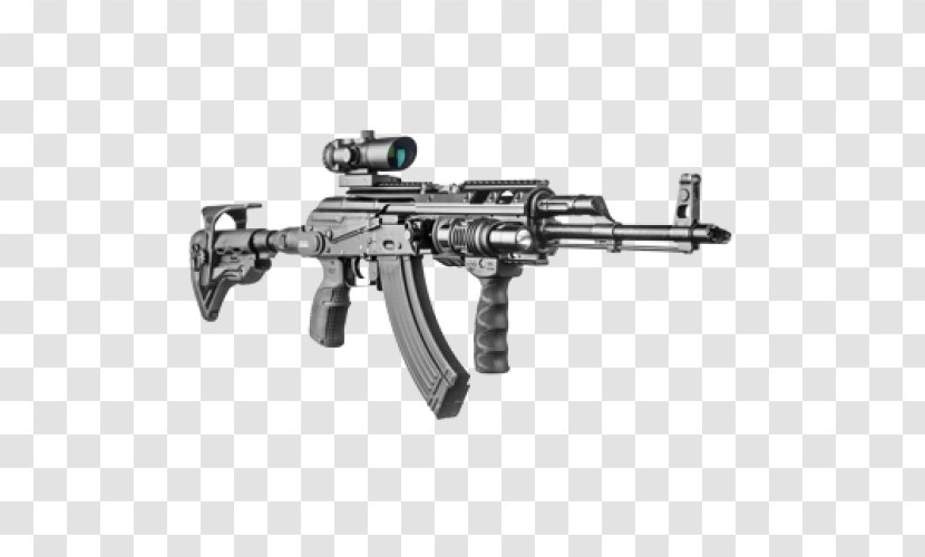 AK-47 Stock Firearm M4 Carbine Weapon - Cartoon - Ak 47 Transparent PNG