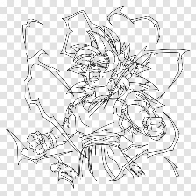 Goku Vegeta Line Art Beerus Drawing - Head - Black Aura Transparent PNG