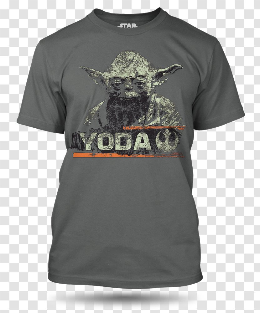 Printed T-shirt Clothing Sleeve - Active Shirt - Master Yoda Transparent PNG