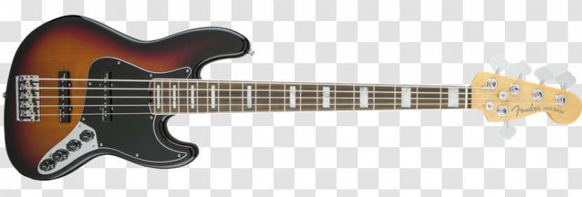 Fender Jazz Bass V Precision Sunburst Transparent PNG