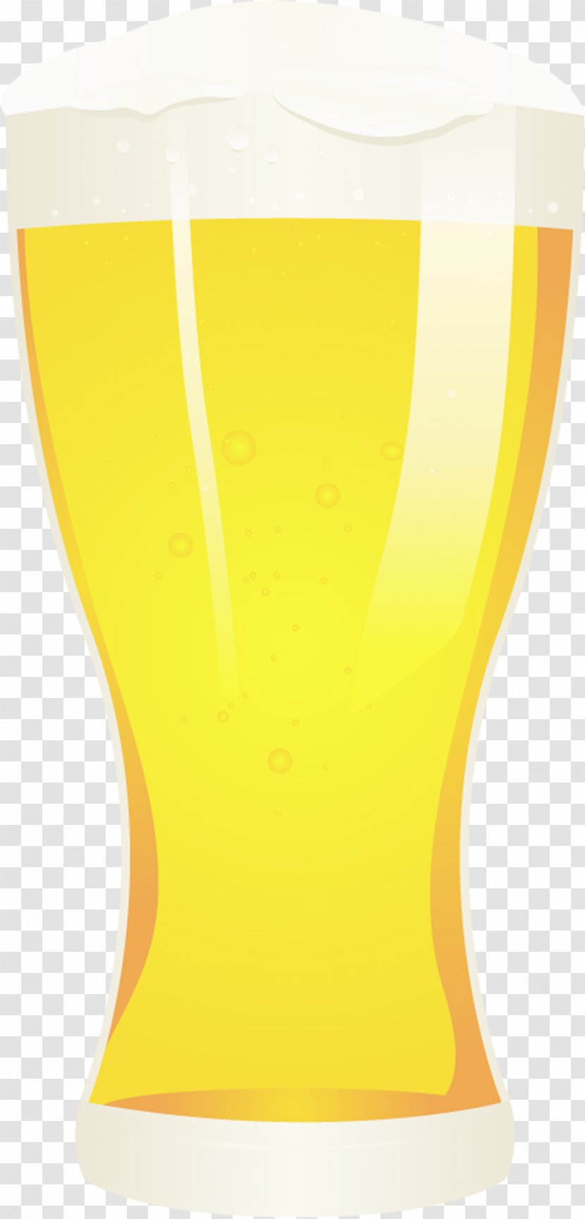 Glass Pint Yellow - Beer - Bubbling Transparent PNG