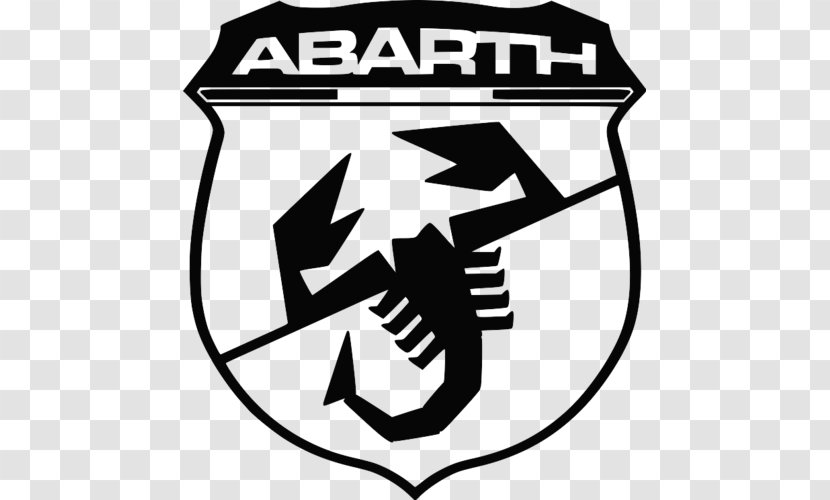 Abarth Car Fiat 500 Automobiles Sticker - Black Transparent PNG