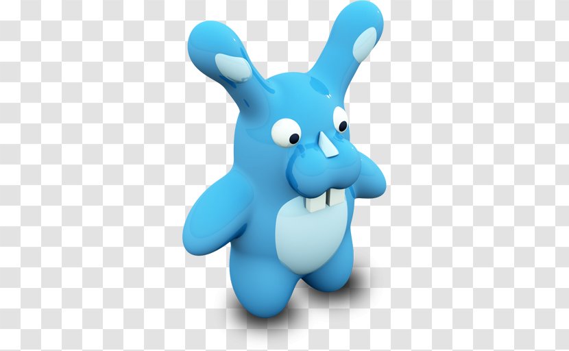 Download - Blue - Easter Bunny Transparent PNG