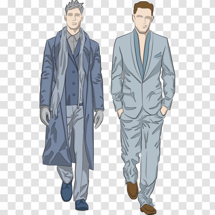Fashion Model Royalty-free Illustration - Outerwear - Hand-painted Material Transparent PNG