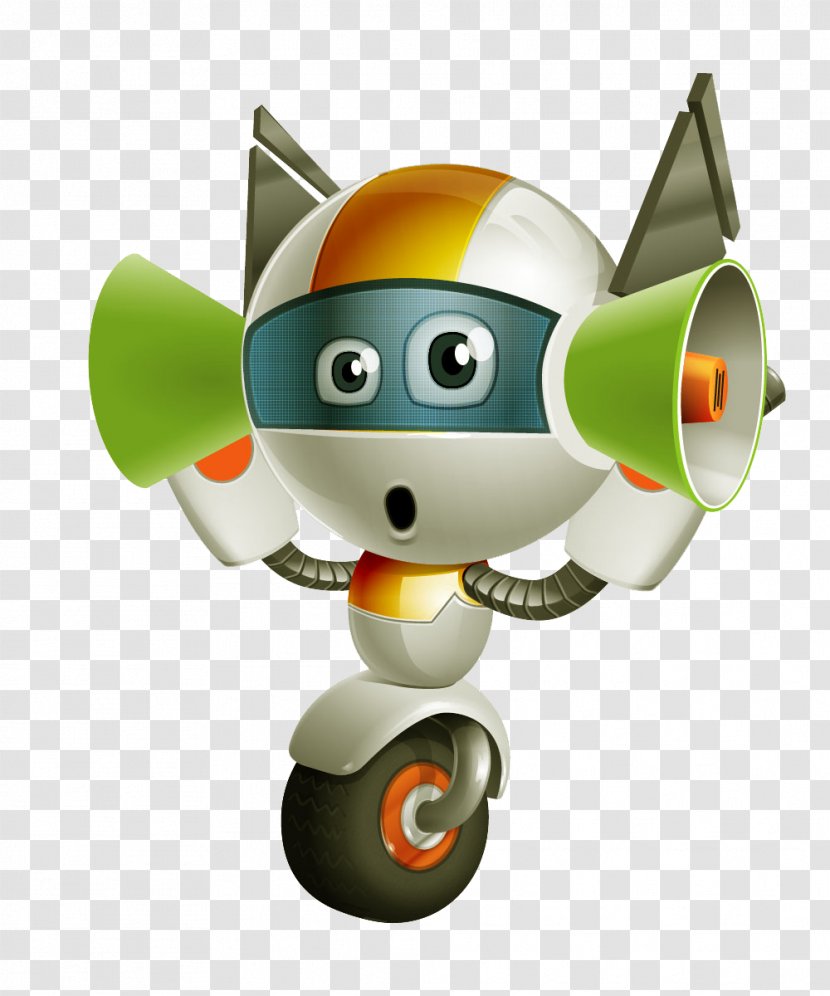 Cartoon Robot Internet Radio Television - Character - Small Transparent PNG