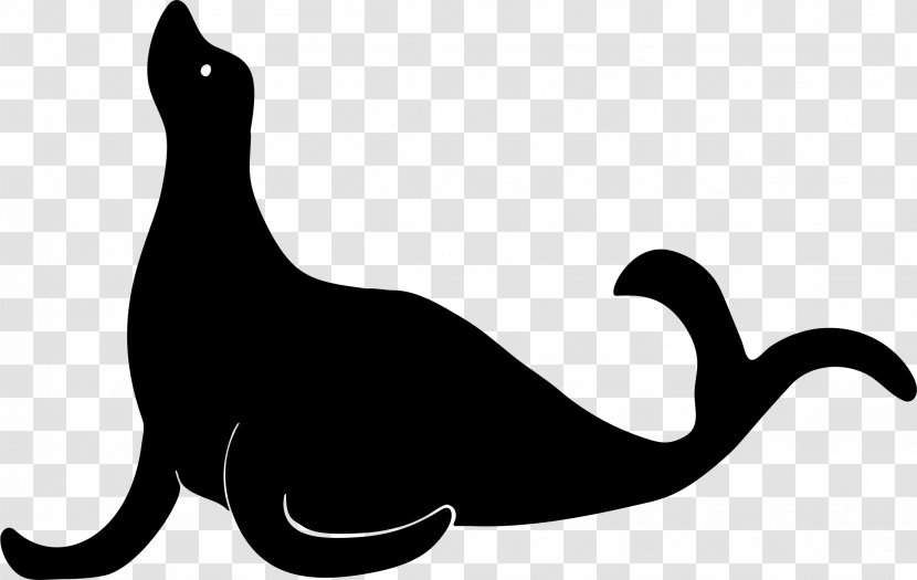 Silhouette Pinniped Clip Art - Small To Medium Sized Cats - Harbor Seal Transparent PNG
