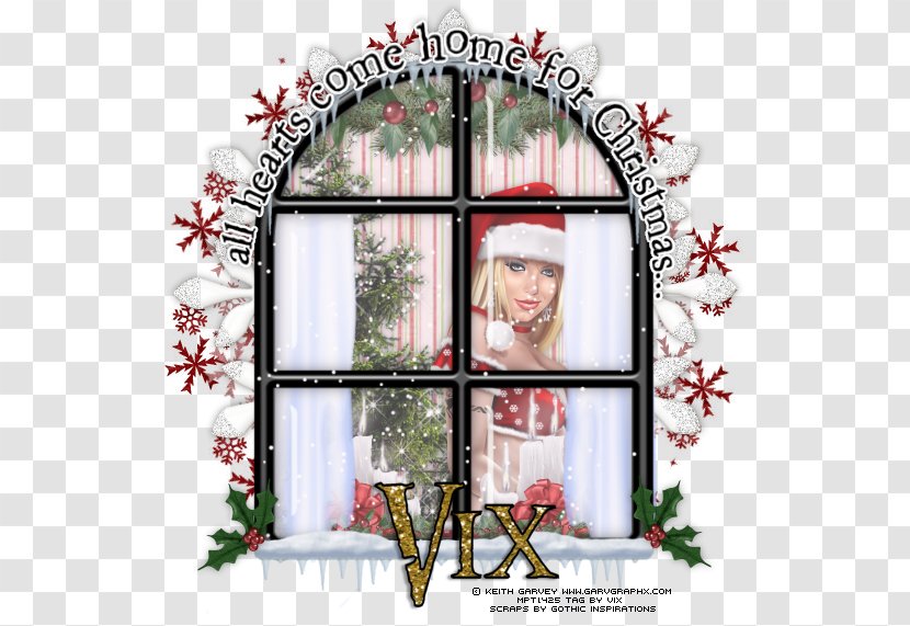 Window Christmas Ornament Floral Design Picture Frames - Decoration Transparent PNG