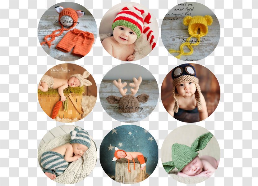 Infant Hat Knitting Reindeer Headgear - Elf Transparent PNG