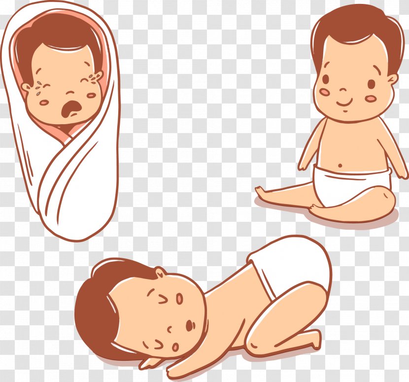 Diaper Infant Child Cartoon - Heart - Vector Hand-drawn Baby Transparent PNG