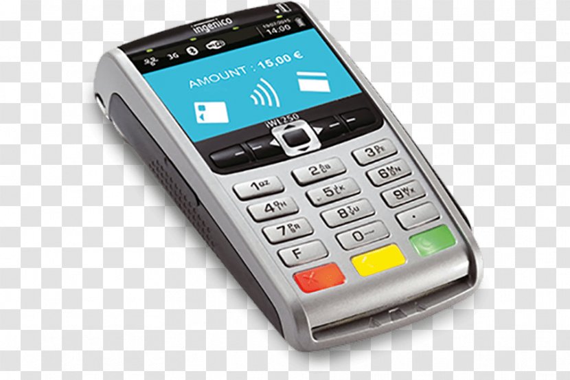 Credit Card Terminals Debit Hypercom T4230 24MB GPRS Wireless Terminal, Black EMV - Point Of Sale Transparent PNG