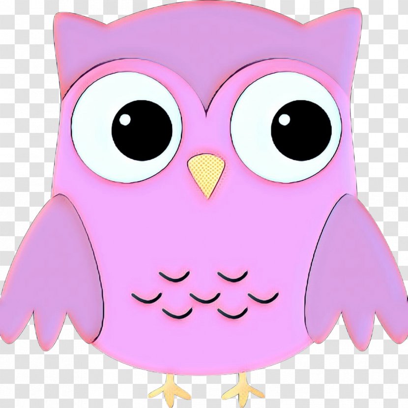 Owl Pink Cartoon Bird Purple - Animation Of Prey Transparent PNG