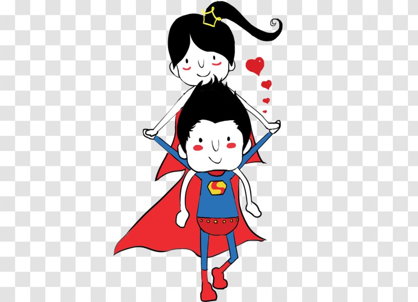 Clark Kent Cartoon Illustration - Flower - Superman Couple Transparent PNG