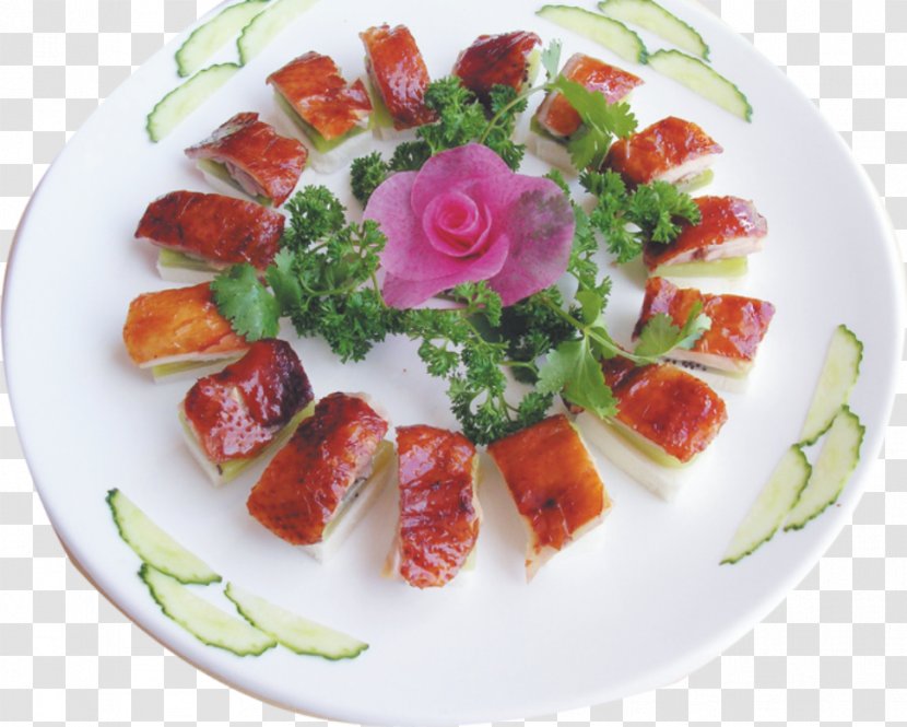 Carpaccio Peking Duck Roast Chicken Chinese Cuisine Prosciutto - Salad Transparent PNG