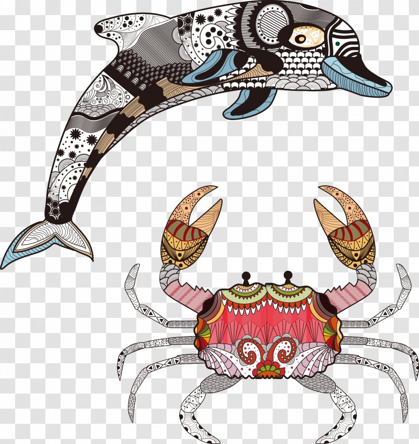 Crab Dolphin Clip Art - Decapoda - Risso's And Vector Transparent PNG