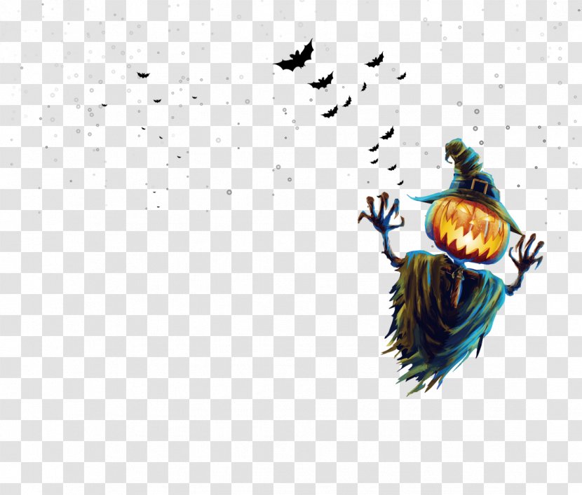 Bat Halloween Scarecrow - Illustration Transparent PNG