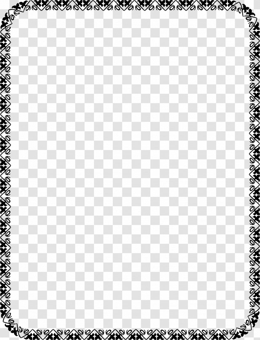 Standard Paper Size Clip Art - Point - Black Border Transparent PNG