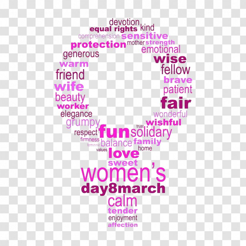 International Womens Day March 8 Woman Happiness - Symmetry - Creative Women's Pattern Transparent PNG