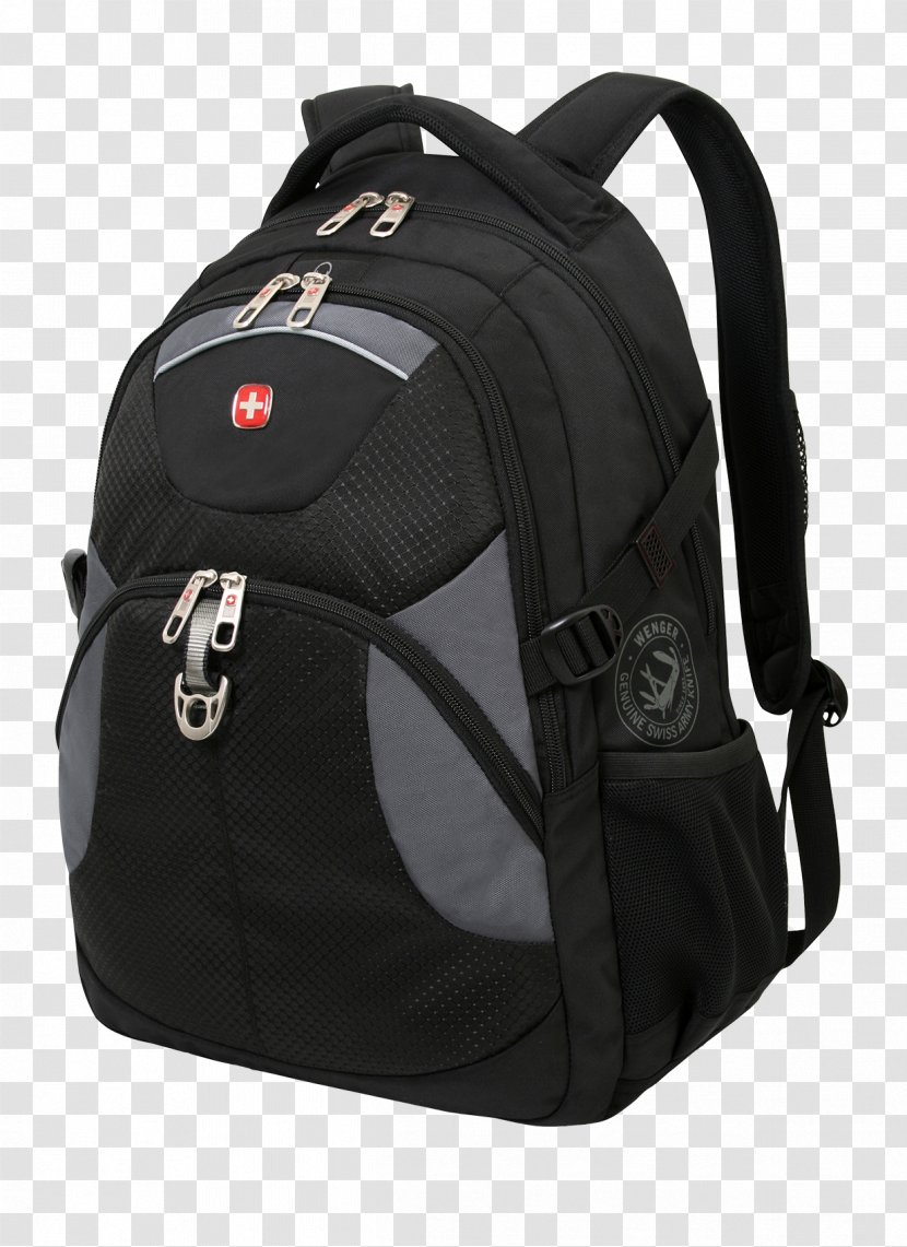 Laptop Backpack Wenger Bag Computer - Black Transparent PNG