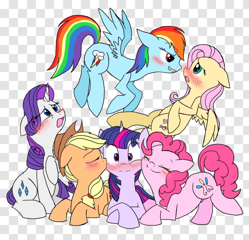 Pony Rainbow Dash Pinkie Pie Rarity Applejack - Silhouette - My Little Transparent PNG