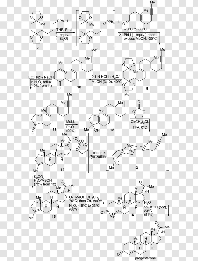 Progesterone Chemical Synthesis Steroid Hormone Estrogen - Total - Strychnine Transparent PNG